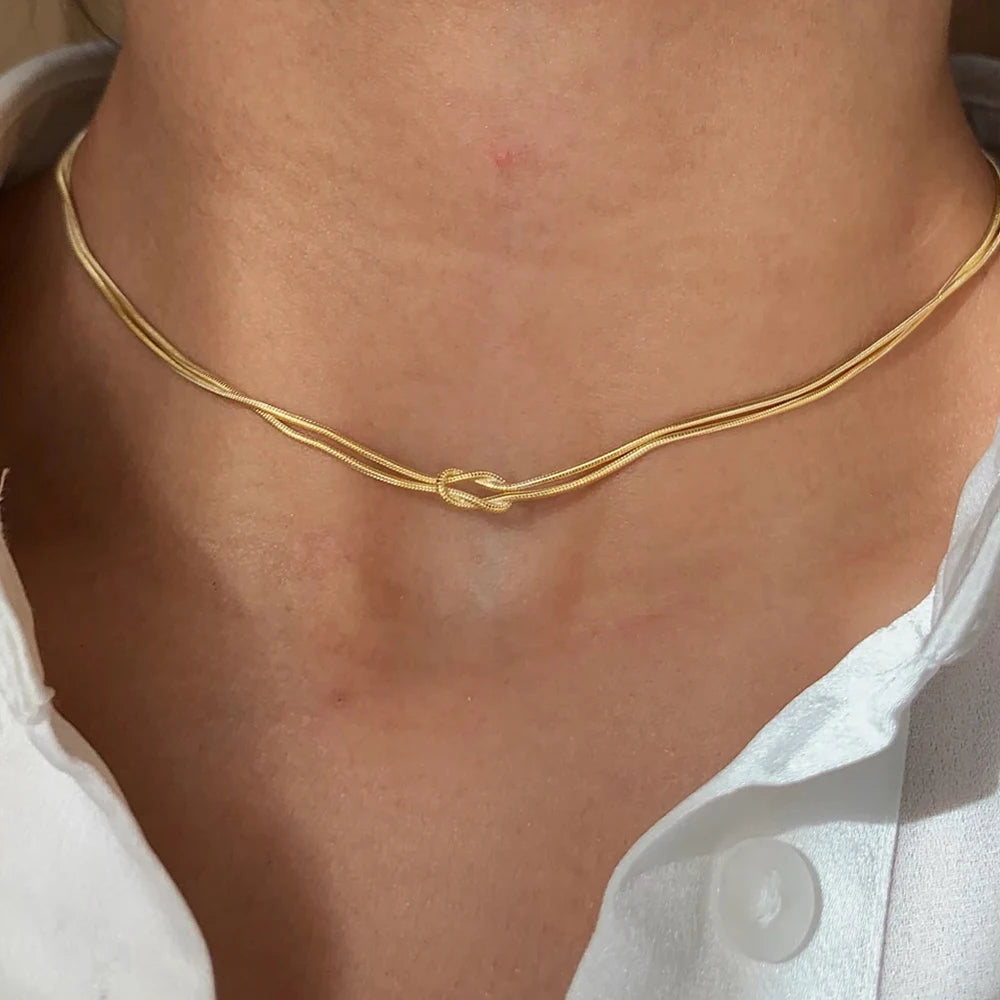 Golden Knot Choker