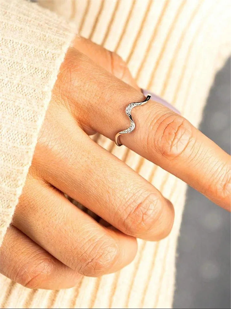 Serene Wave Ring
