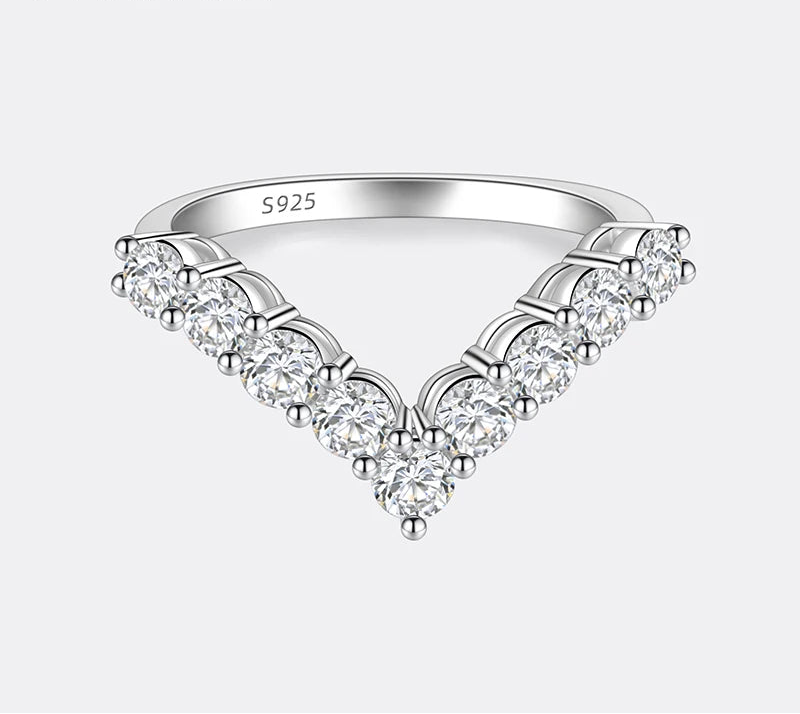 Aurora V Moissanite Ring