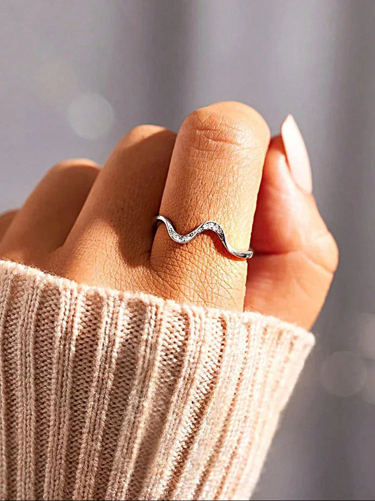 Serene Wave Ring