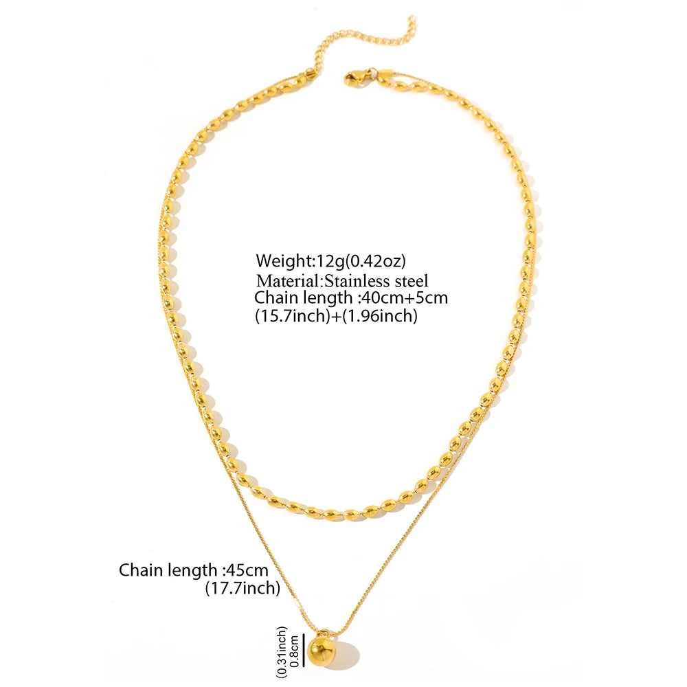 Golden Aura Duo Necklace