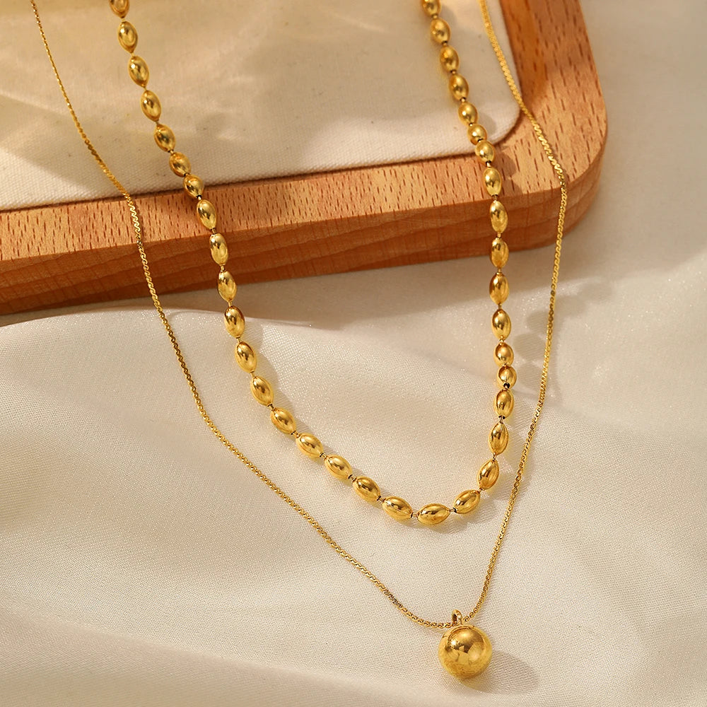 Golden Aura Duo Necklace