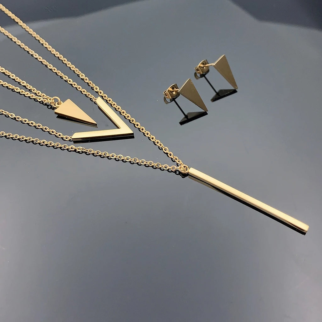 Vera Geometry Necklace Set