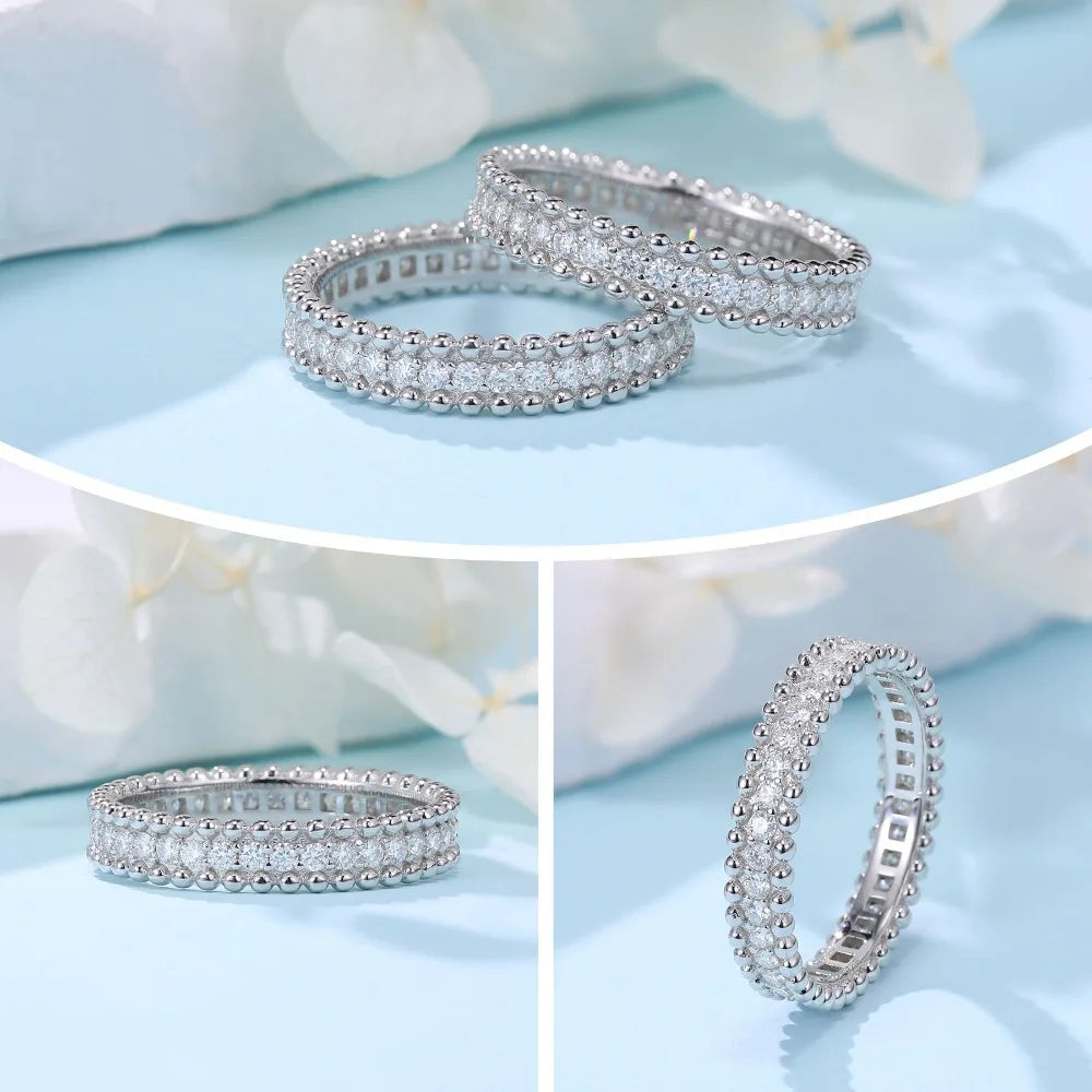 Celeste Moissanite Beaded Band