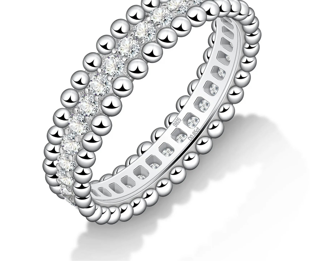 Celeste Moissanite Beaded Band